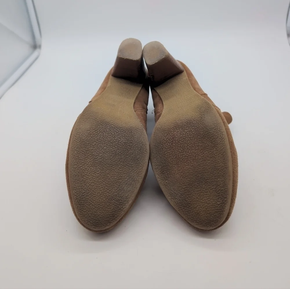 Bass Ayda Brown Suede Ankle Boots Sz 7.5